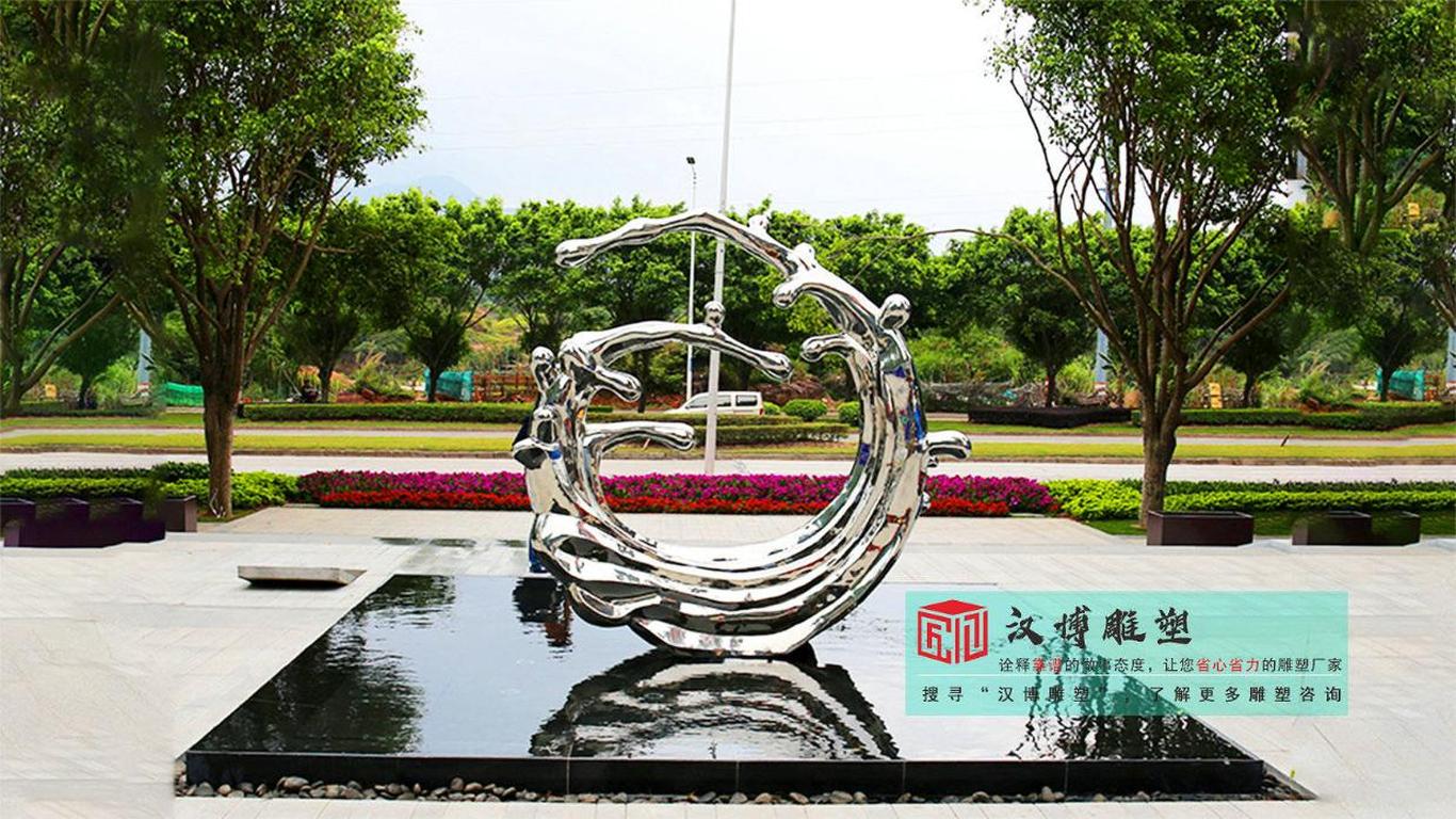 不锈钢雕像摆件,步行街景观定制,雕塑定制工厂