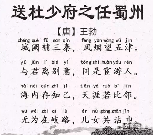 《送杜少府之任蜀州》翻译及赏析