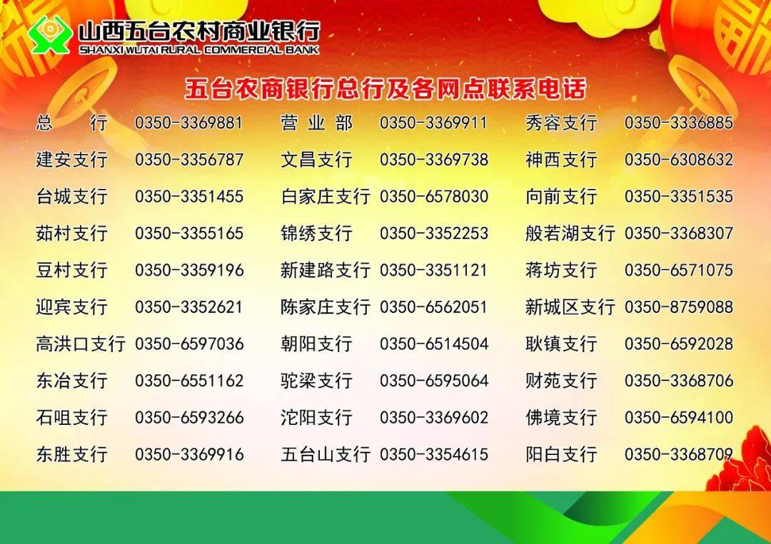五一小长假，五台农商银行金融服务不打烊