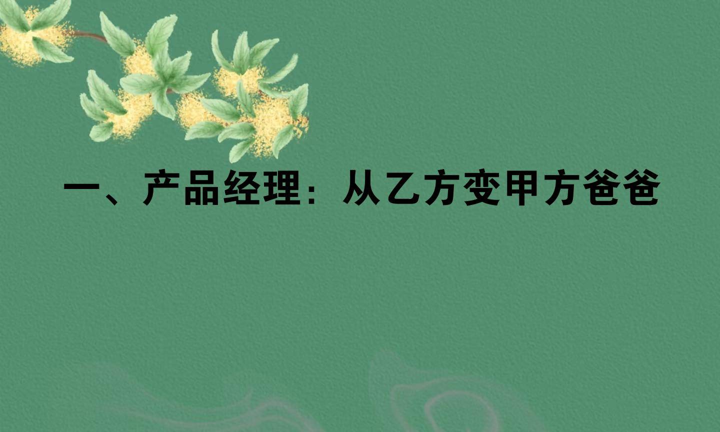 不要告诉别人（甲方的产品经理）甲方产品经理工作职责，一、产品经理：从乙方变甲方爸爸，产品经理，
