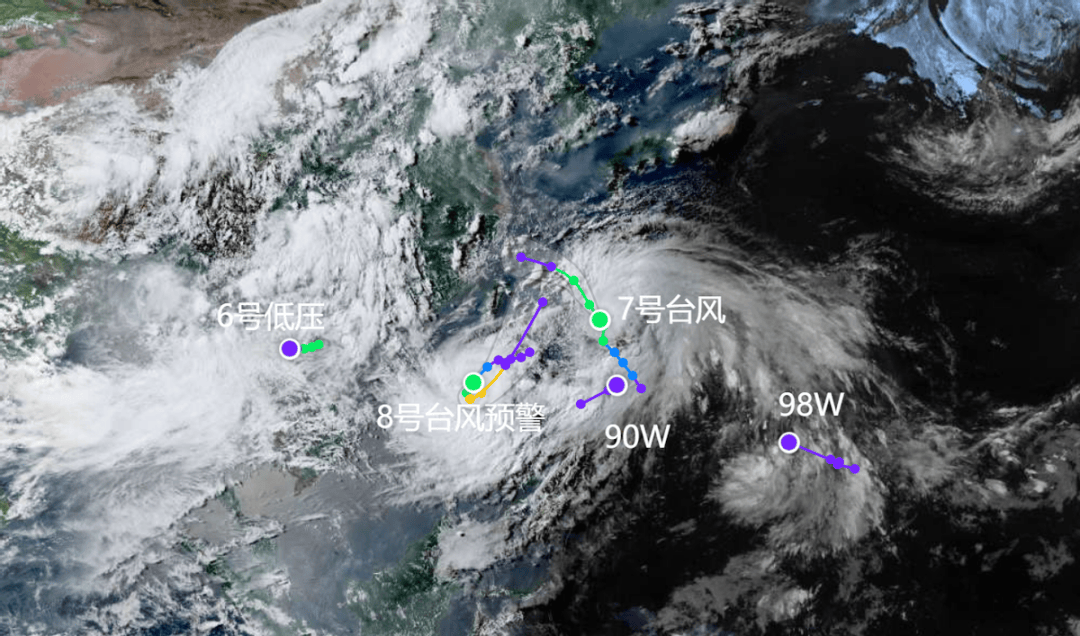 原创             大范围降雨：7号台风范斯高、8号竹节草送水？9号罗莎生成或快了
