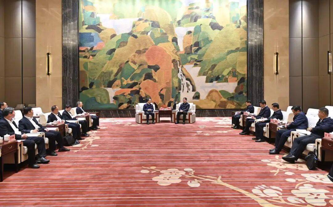 孙永才与湖北省委常委、武汉市委书记、市长盛阅春座谈 孙永才与湖北省委常委、武汉市委书记、市长盛阅春座谈