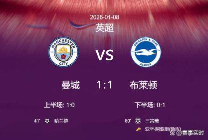 英格兰足球超级联赛英超最新积分榜！曼城1-1三连平落后榜首5分切尔西2-1五轮不胜
