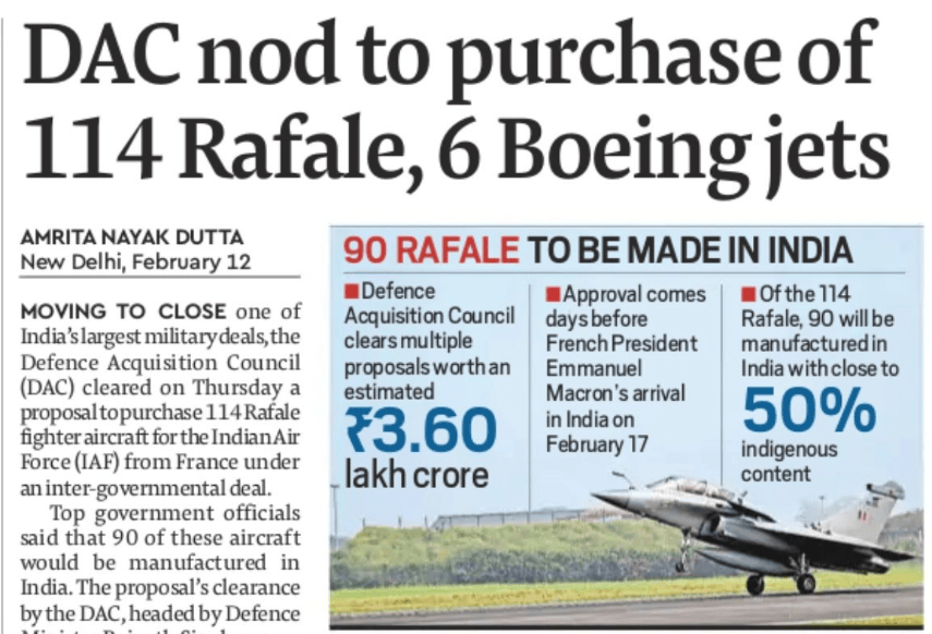 莫迪给马克龙送上大礼！390亿美元买114架阵风，终于被批准了