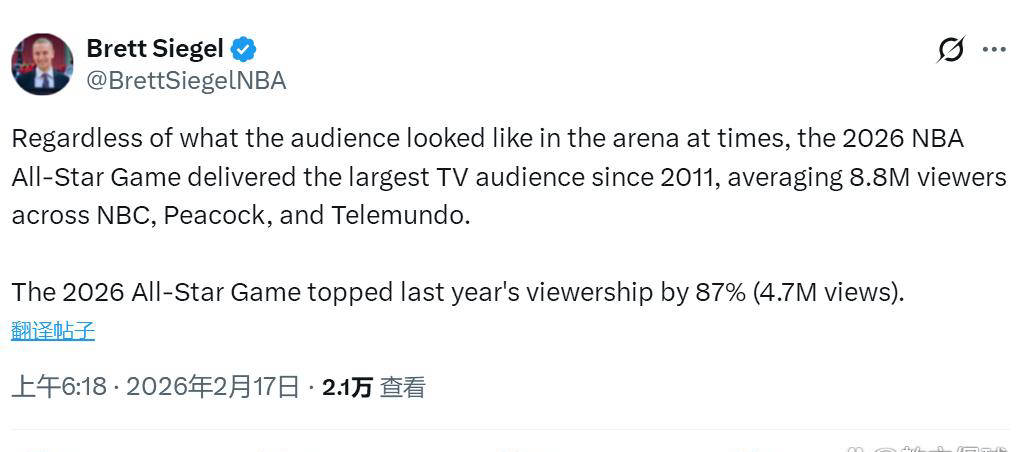 全明星收视飙升87% 创近15年新高 文班亚马打造NBAU23亚洲杯_U23亚洲杯直播_赛事直播LIVE新辉煌