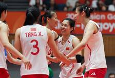 组图：亚运会女子排球1/4决赛 中国3-0越南图3