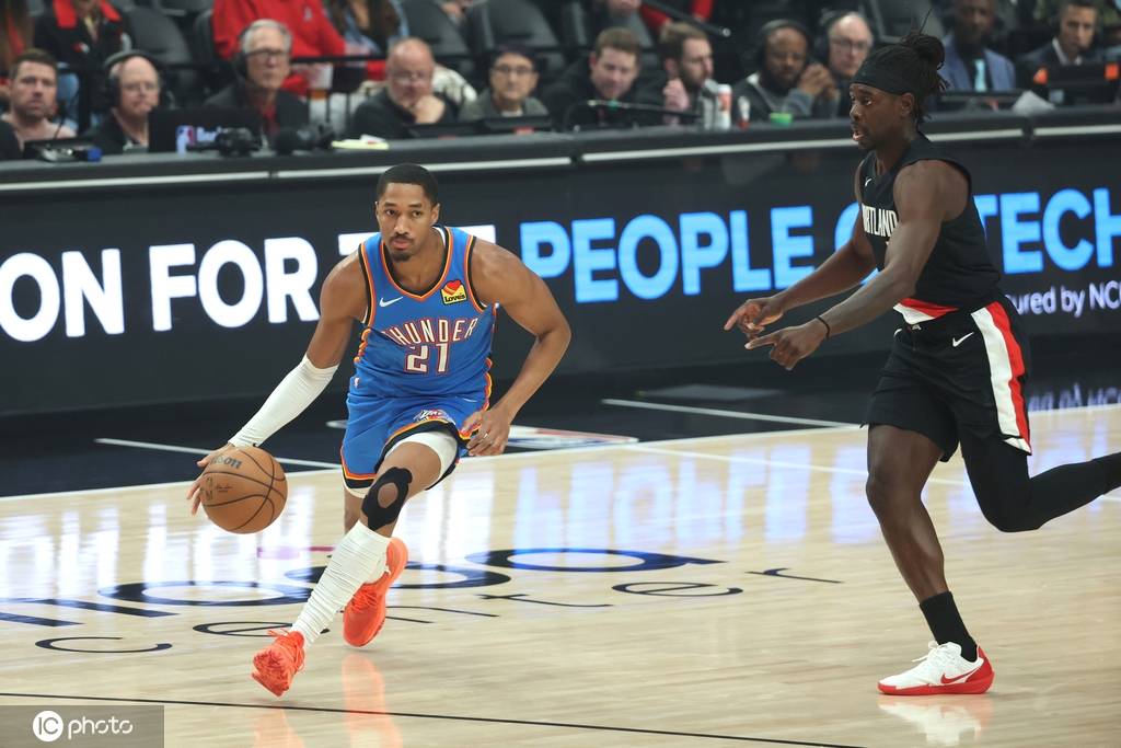 SGA35+9杨瀚森再遭DNP 开拓者22分逆转送雷霆赛季首败