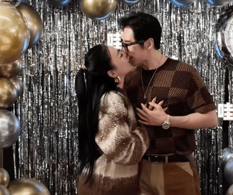 55岁钟丽缇秀恩爱曝光,和老公喝交杯酒热吻,结婚9年还在求子