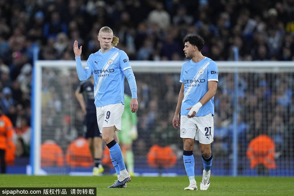 欧冠-维尼修斯双响B席直红 皇马2-1十人曼城总分5-1进8强