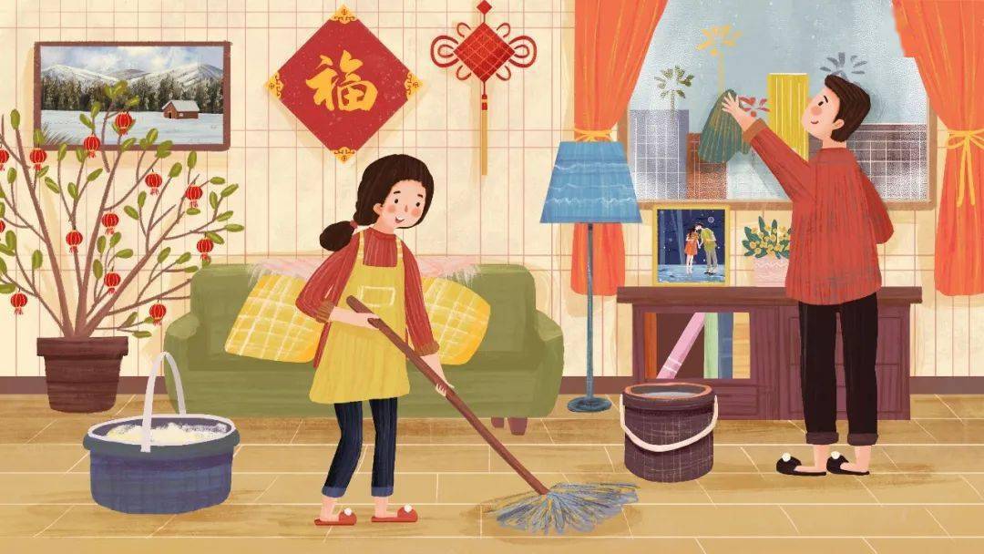 图片来源：千库网廿三廿四这两天，家家掸尘，洒扫庭院，清洗家具，糊饰