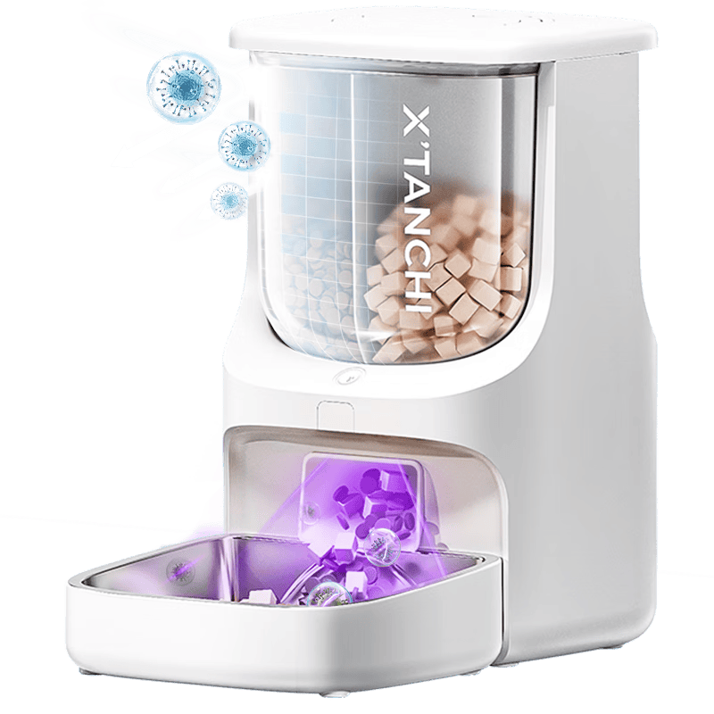 宠物喂食新革命：小甜橙双摄可视AI自动喂食器(图1)