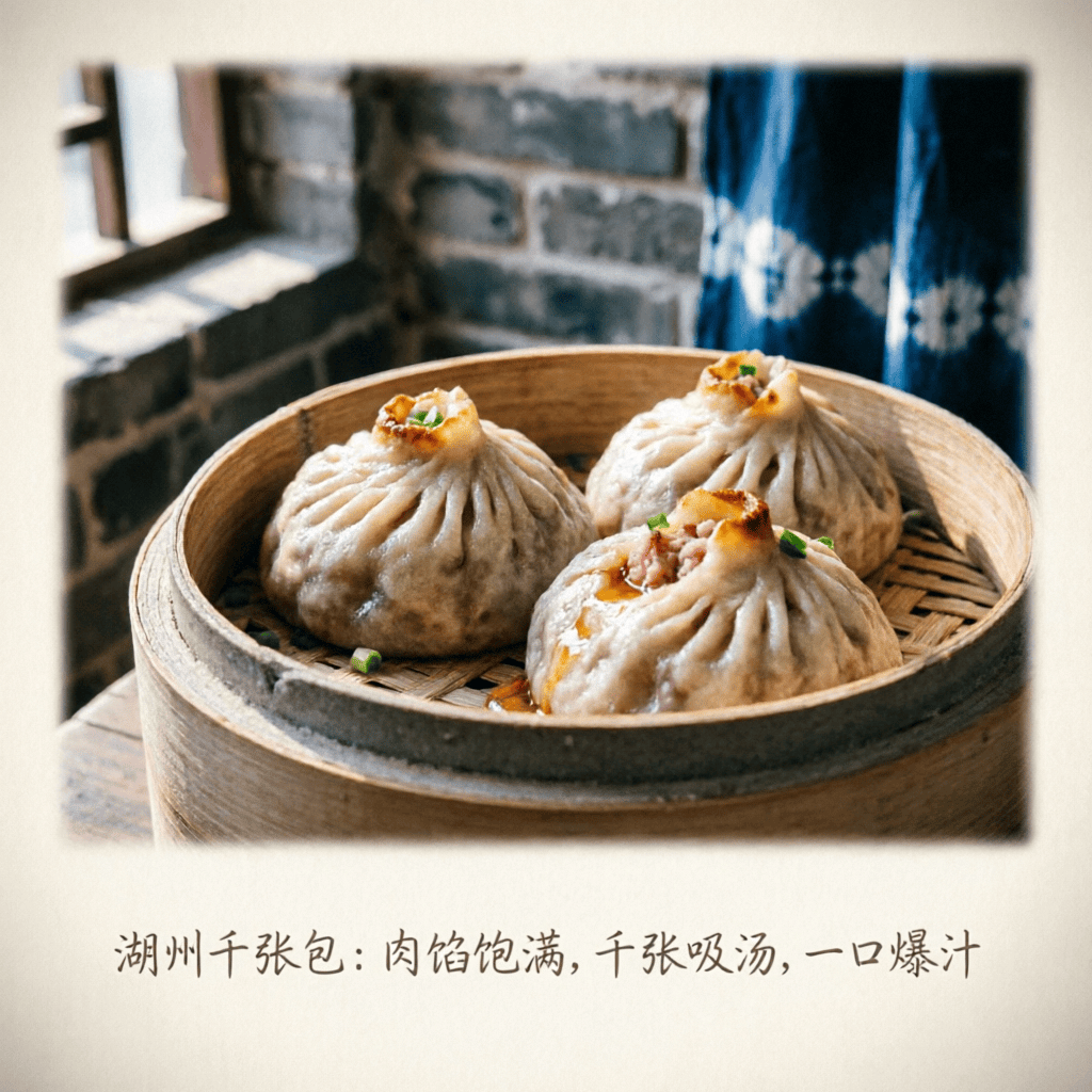 湖州千张包：肉馅饱满，千张吸汤，一口爆汁