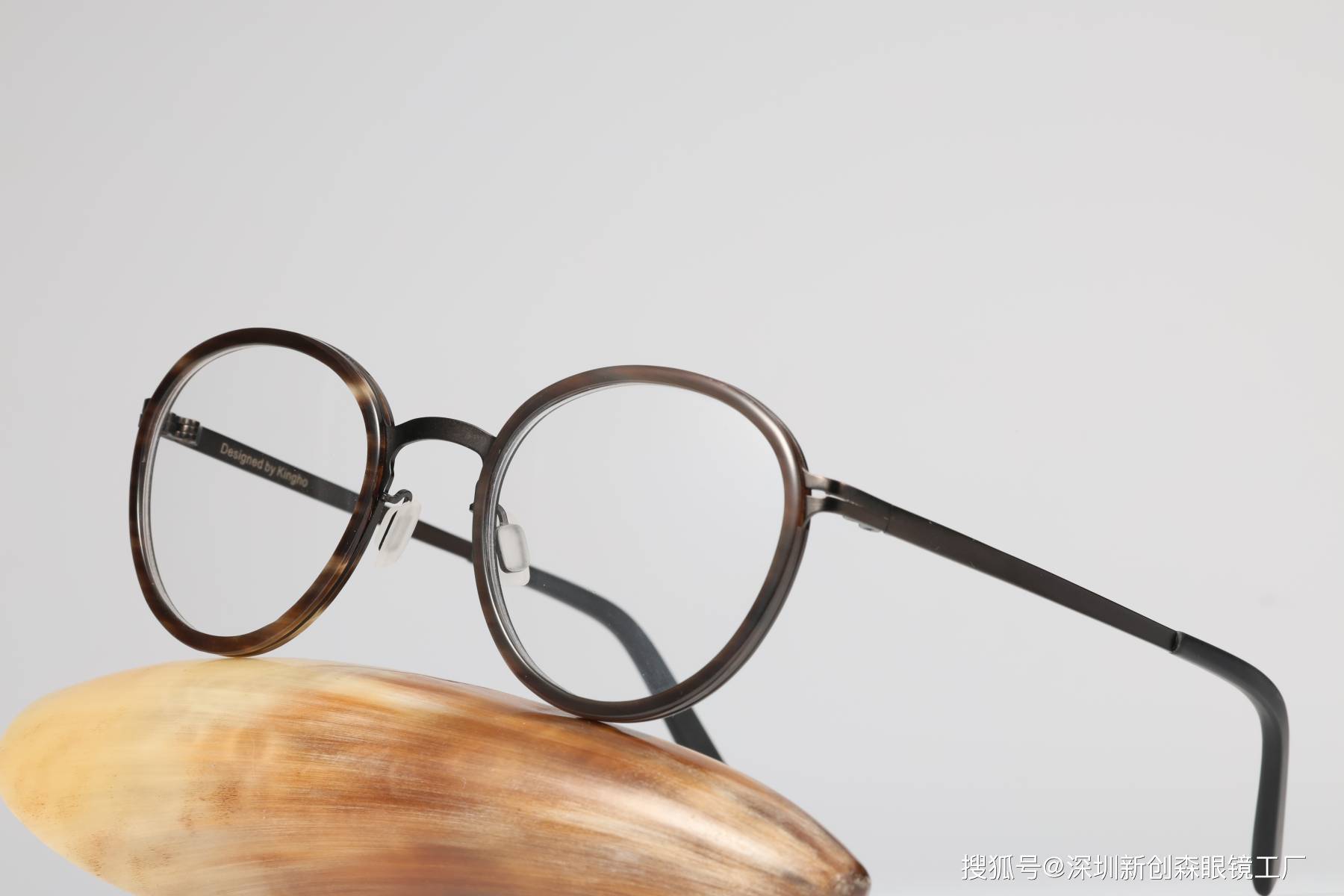 刘诗诗同款mf7119林德伯格同材质牛角眼镜新创森