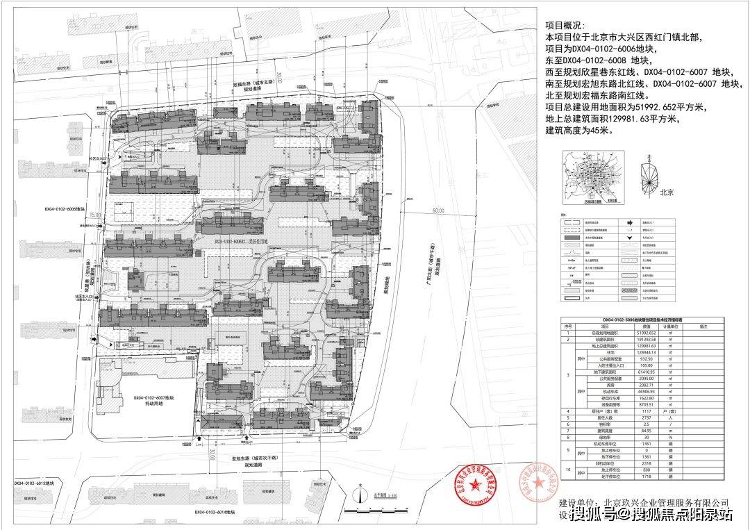 小区共规划了18栋楼,1117户,容积率2.5,车位配比1:1.
