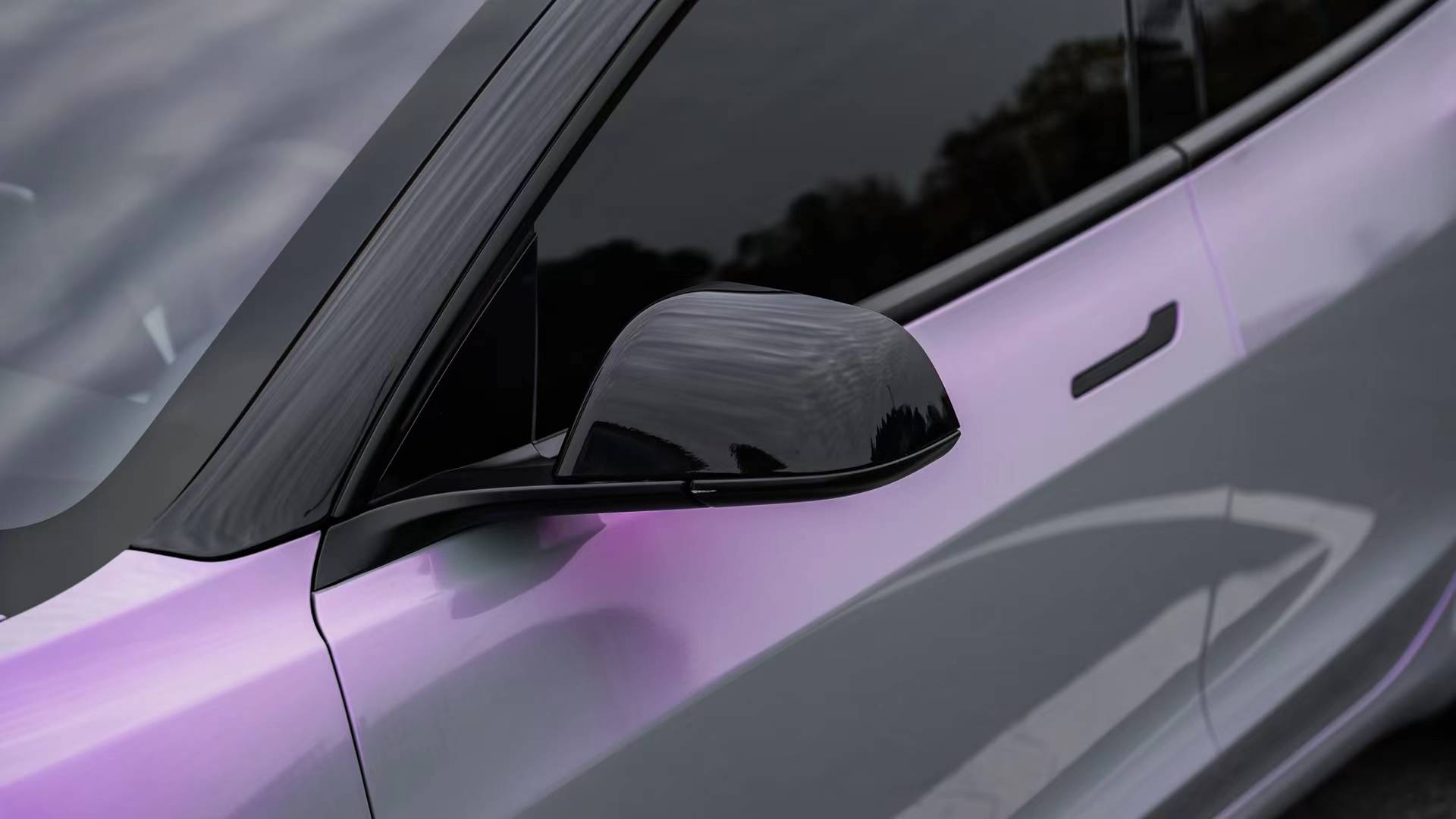 特斯拉model3-ek改色膜梦幻灰魅紫,藏不住的梦幻少女心_搜狐汽车_搜狐