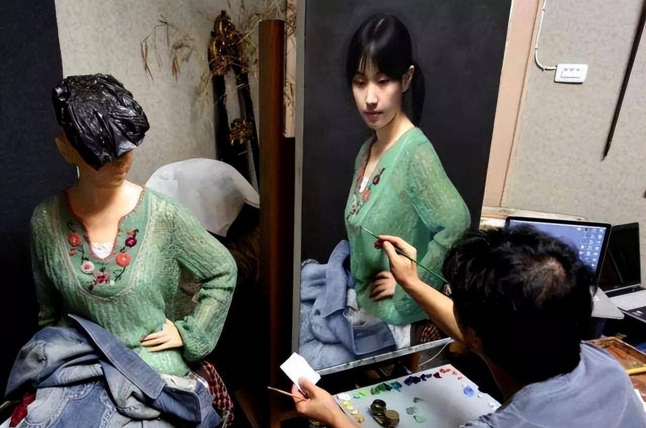 中国画家冷军画了幅《手相》图,卖了690万,放大10倍后发现玄机_创作