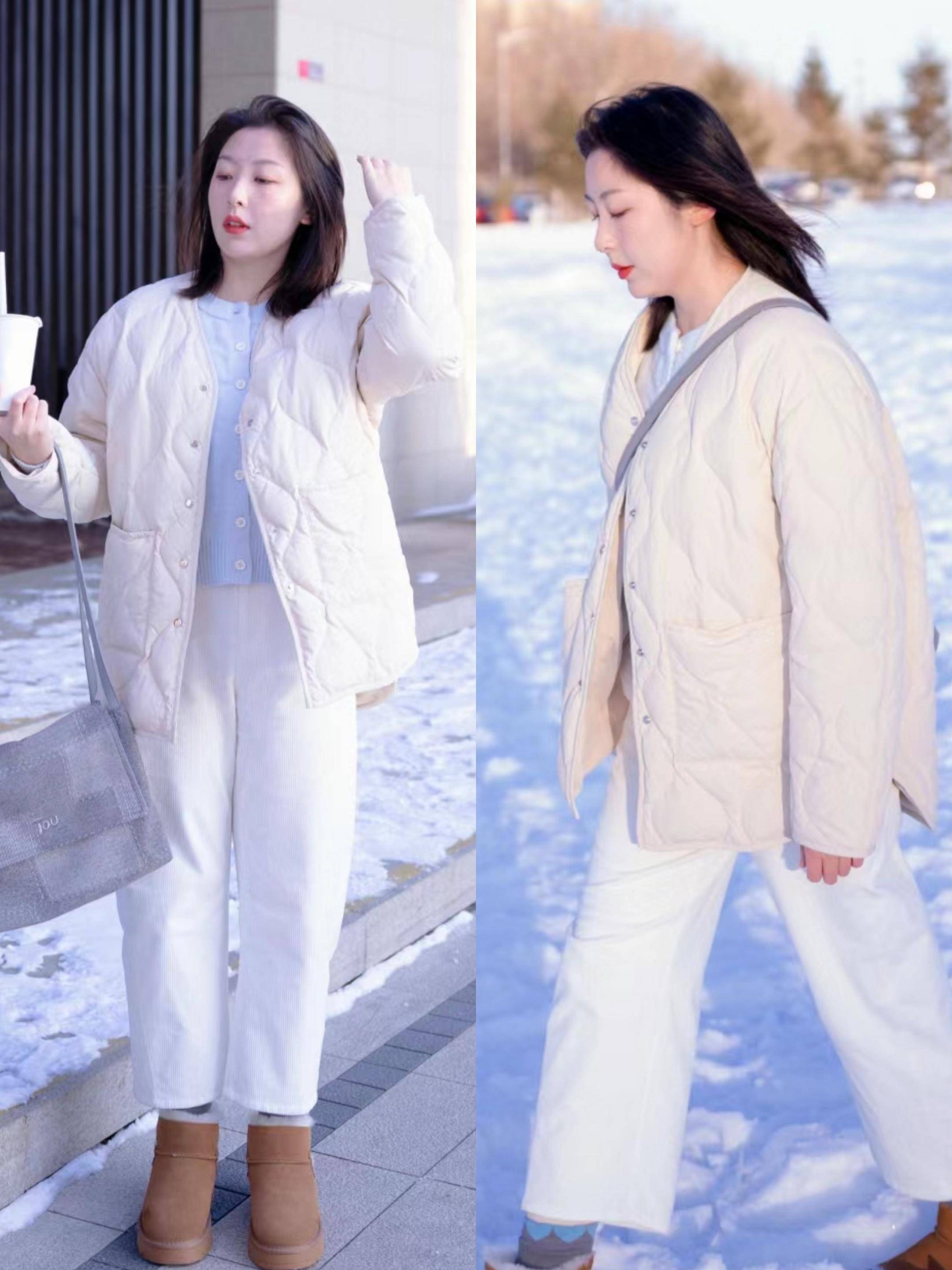 冬天不要错过无领羽绒服,任何内搭都可以选择,既保暖又时尚又不会出错