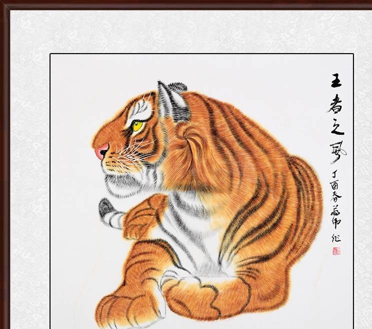 画家杨金鹏斗方工笔动物画藏獒《忠诚卫士》屹立于雪域高原之上,藏獒