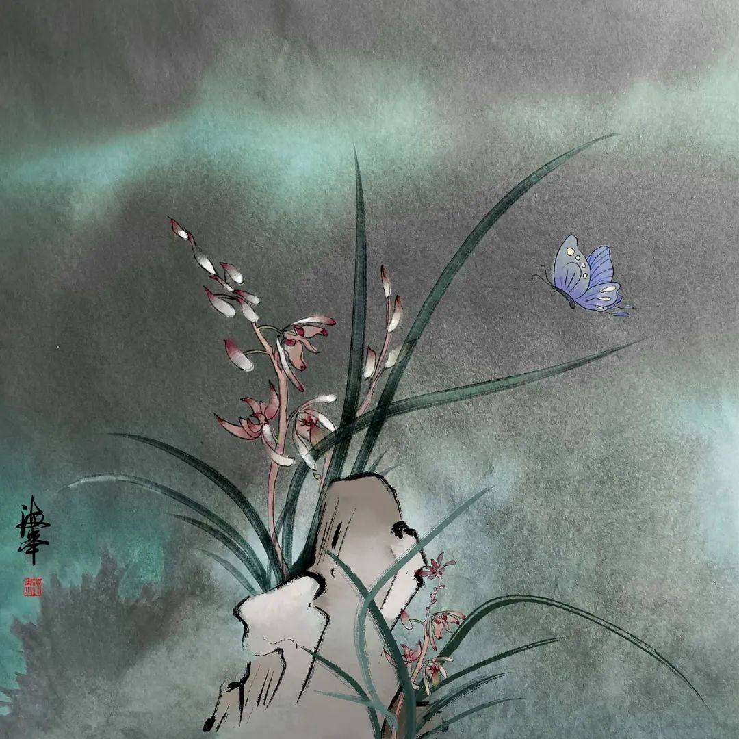 《芷蝶》50x50cm纵观武海峰诸多作品,笔者始终坚信,他的书法绘画作品