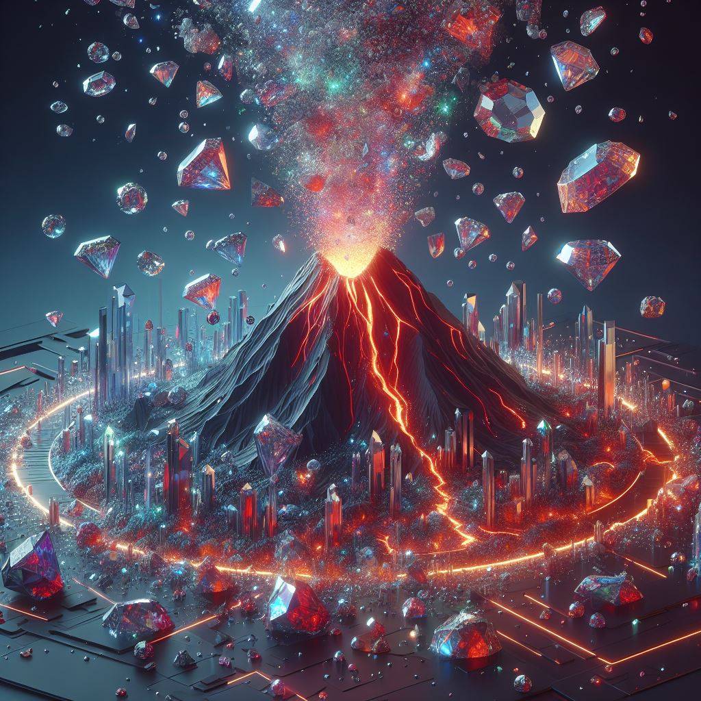 远古时期,地球的超大陆分裂时,钻石曾经如喷泉般的喷