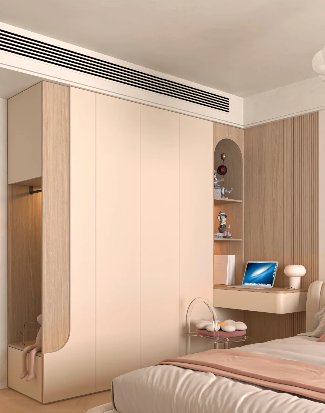 2024年超火的定制一体化衣柜,颜值,时尚还能装_设计_空间_床头柜