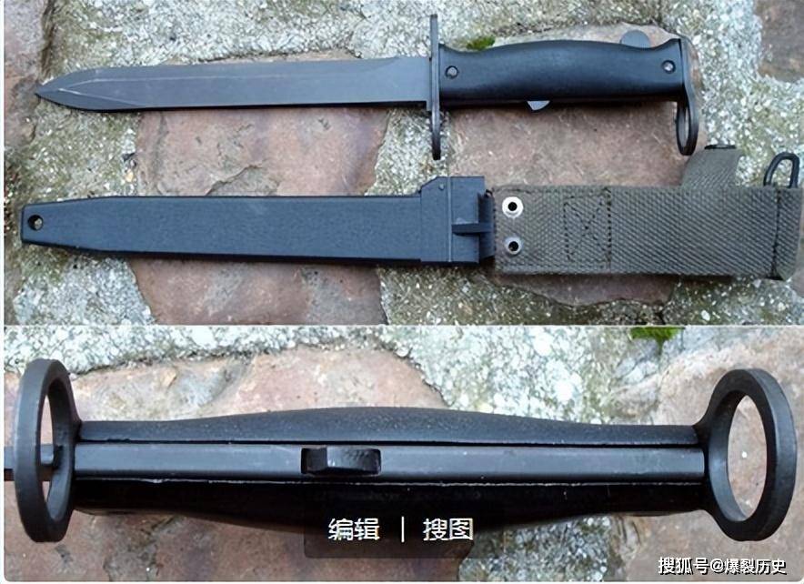 法兰西的环首刀:famas 步枪刺刀,双环设计特立独行_刀柄_法玛斯_刀鞘