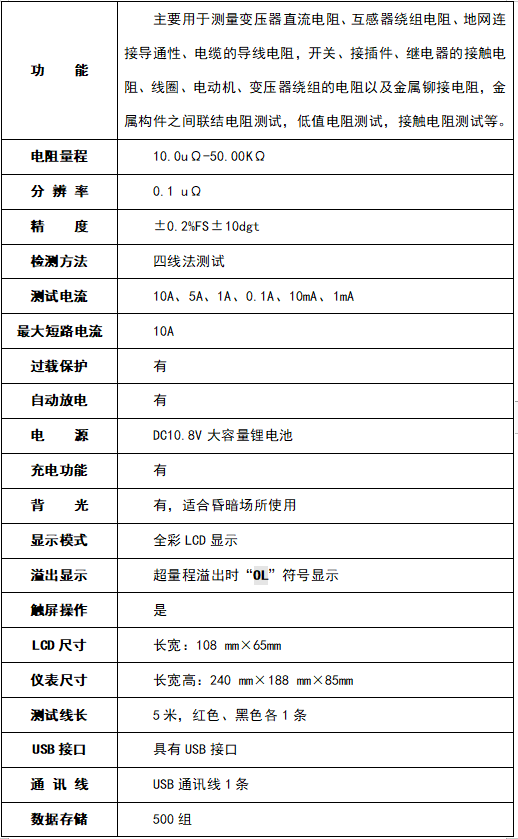 moen-4610b手持式直流電阻測試儀(10a)_接地_功能_測量