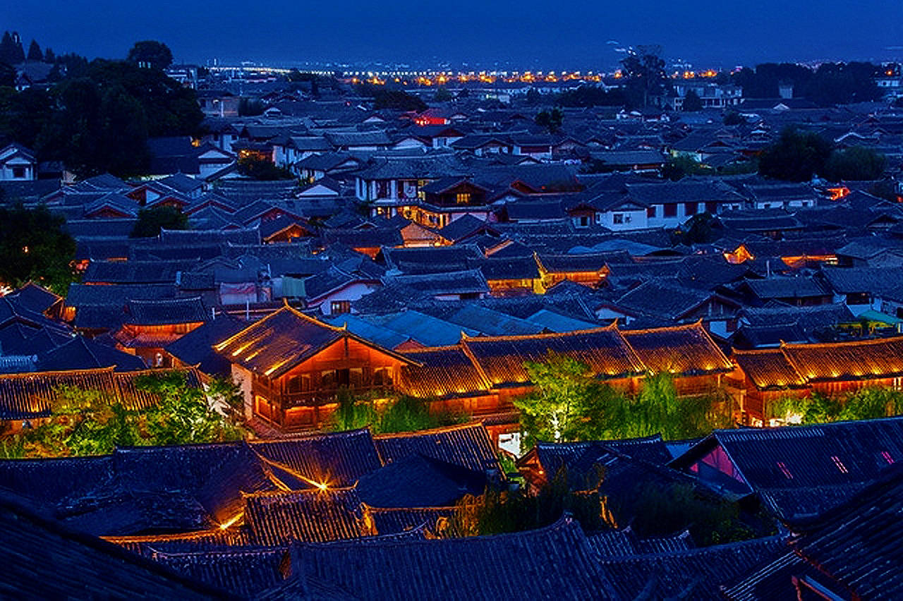 夜游丽江古城