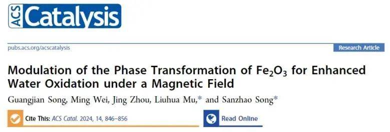 acs catalysis:co離子誘導fe2o3轉換,實現磁場下強化