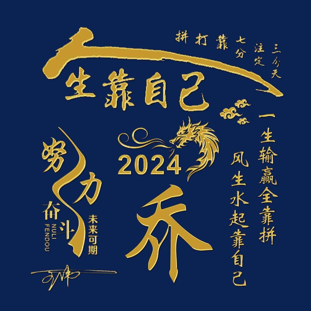 姓氏头像第929期,精选2024人生靠自己个性签名头像,请查收