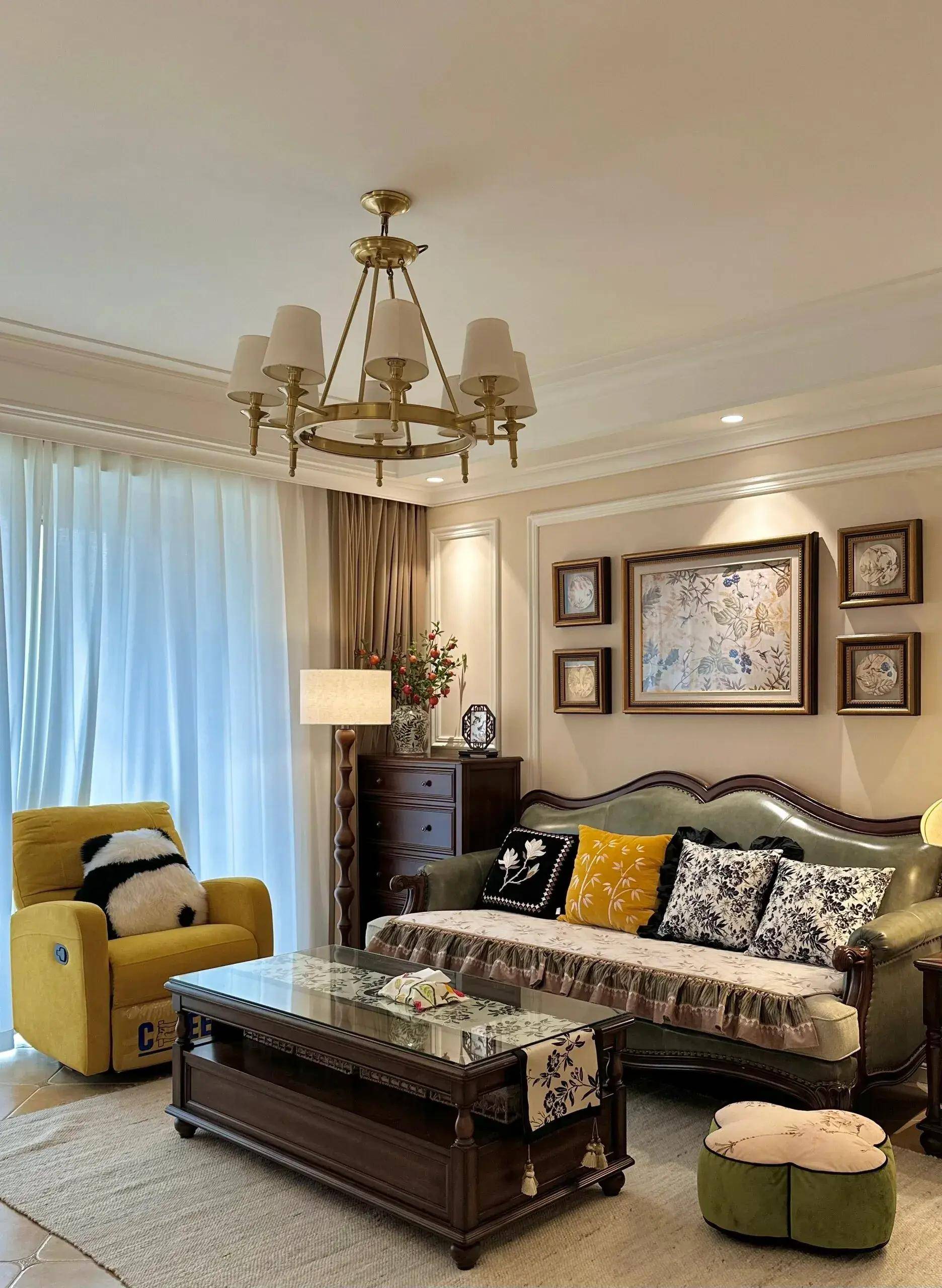 121平方米极繁主义美式风格,真的美到我了!_空间_客厅_氛围