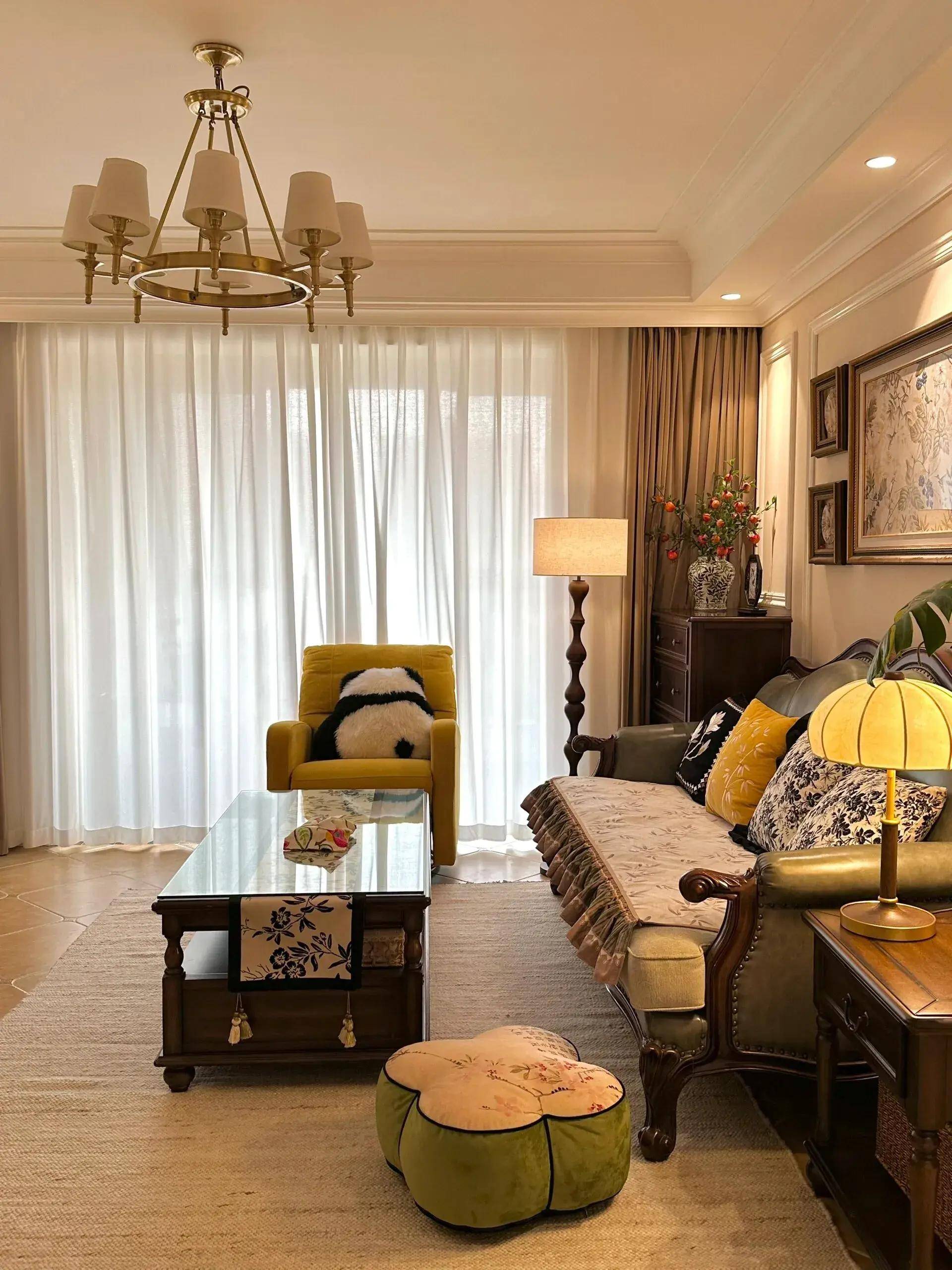 121平方米极繁主义美式风格,真的美到我了!_空间_客厅_氛围