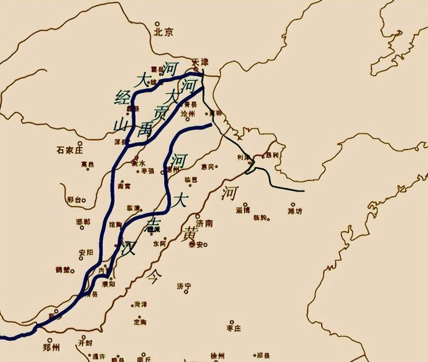 黄河历次改道地图图片