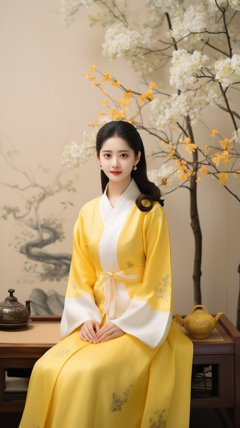 美女写真:黄衣古风气质美女写真_古代_魅力_历史