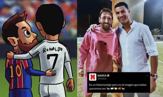 c罗因伤无法出战,与梅西罕见合影成回忆_比赛_胜利_伤势