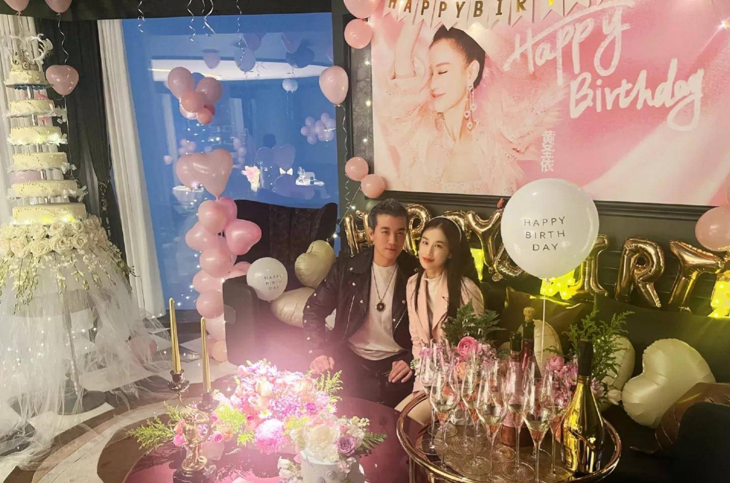 杨子高调为黄圣依庆祝40岁生日,现场布置六层蛋糕,堪比婚礼现场_夫妻