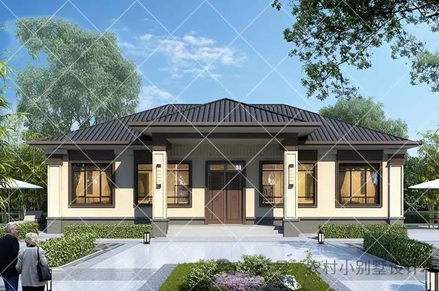 霸气十足30款一层新中式自建房别墅,农村养老自建房的不二之选择