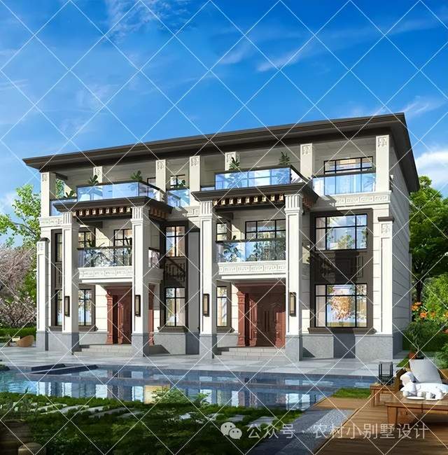35套火爆的三层新中式双拼别墅,兄弟住一起,携手奔!