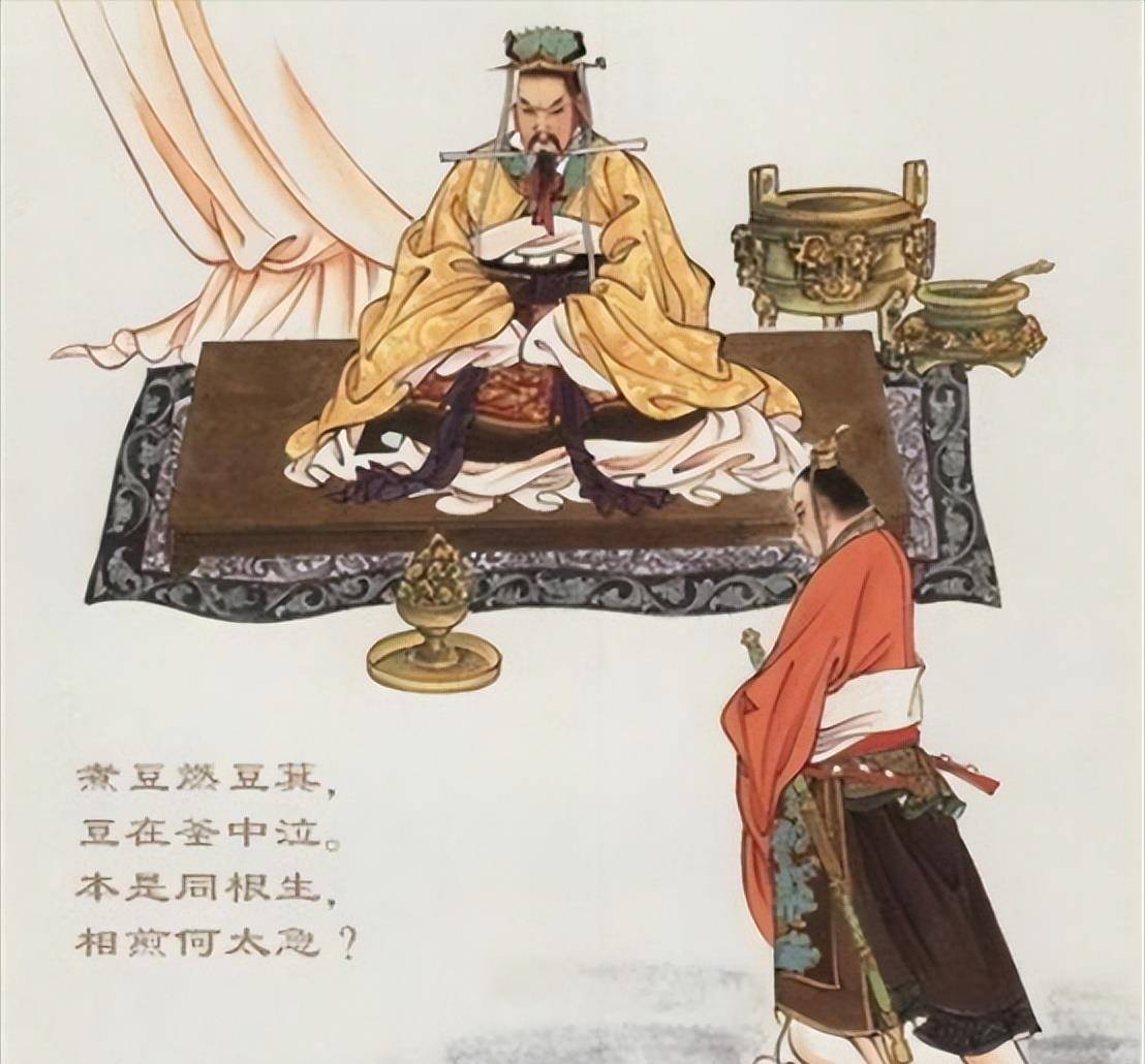 曹丕见两头牛打架,让曹植作诗,不能出现"牛"字,结果流传千古