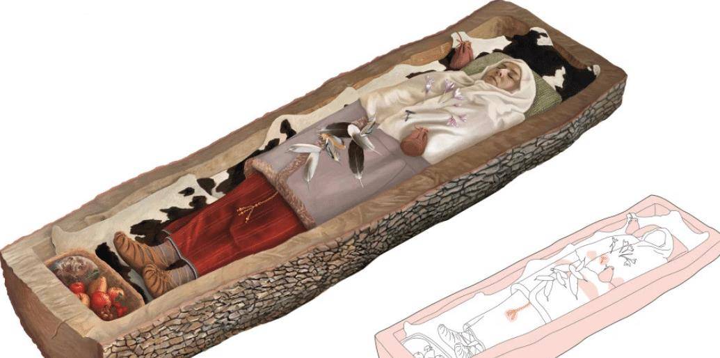 2200年前"睡美人",宛如活着,身着羊皮大衣戴精致项链_树木_人们_棺材