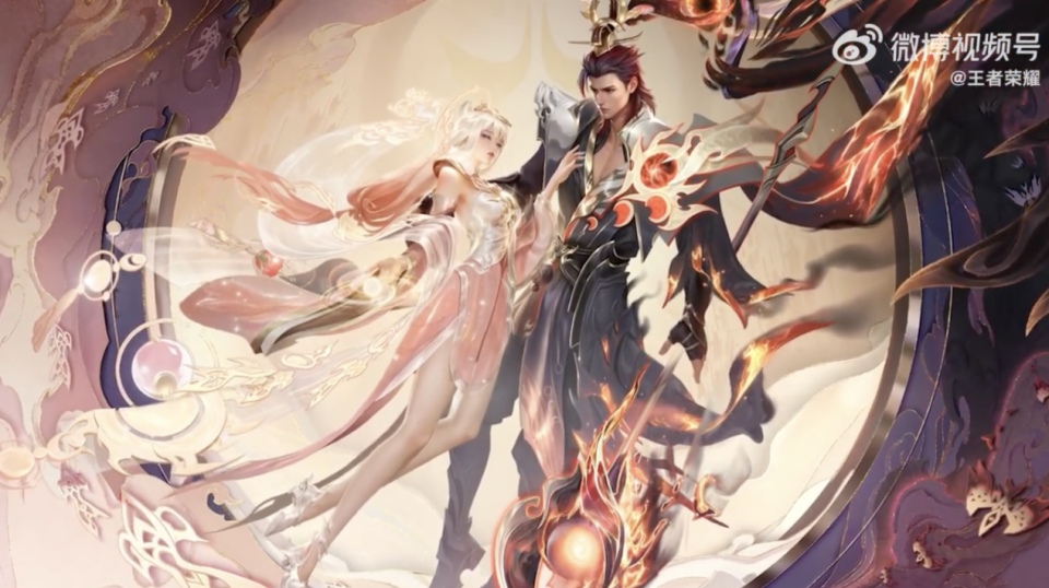 《王者荣耀》 2024 年情人节限定皮肤曝光:吕布与貂蝉的仙魔之恋_设计