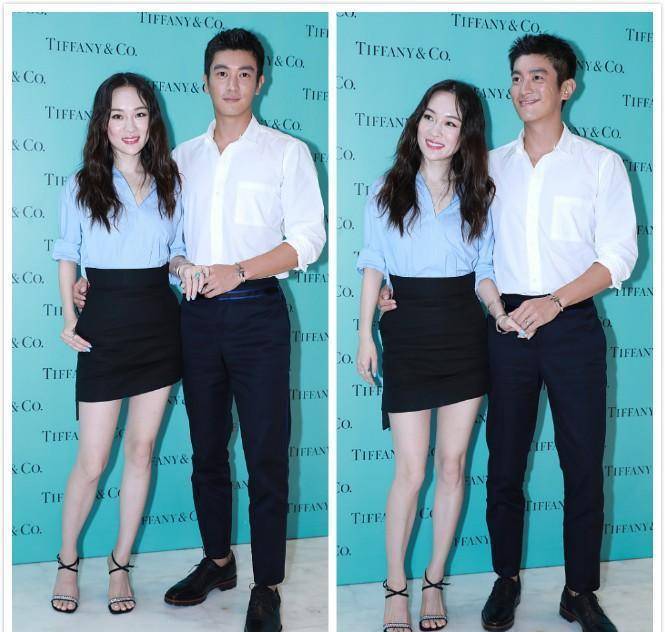 杜江和霍思燕又来秀恩爱了,长裙配西服,这俩人感情是真的好_衬衫_服装