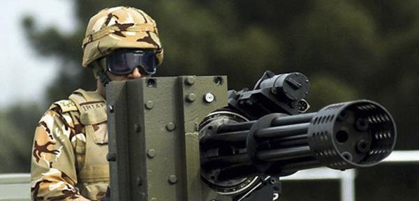 绝对无敌,加特林机枪是一种手动型多管旋转机关枪.