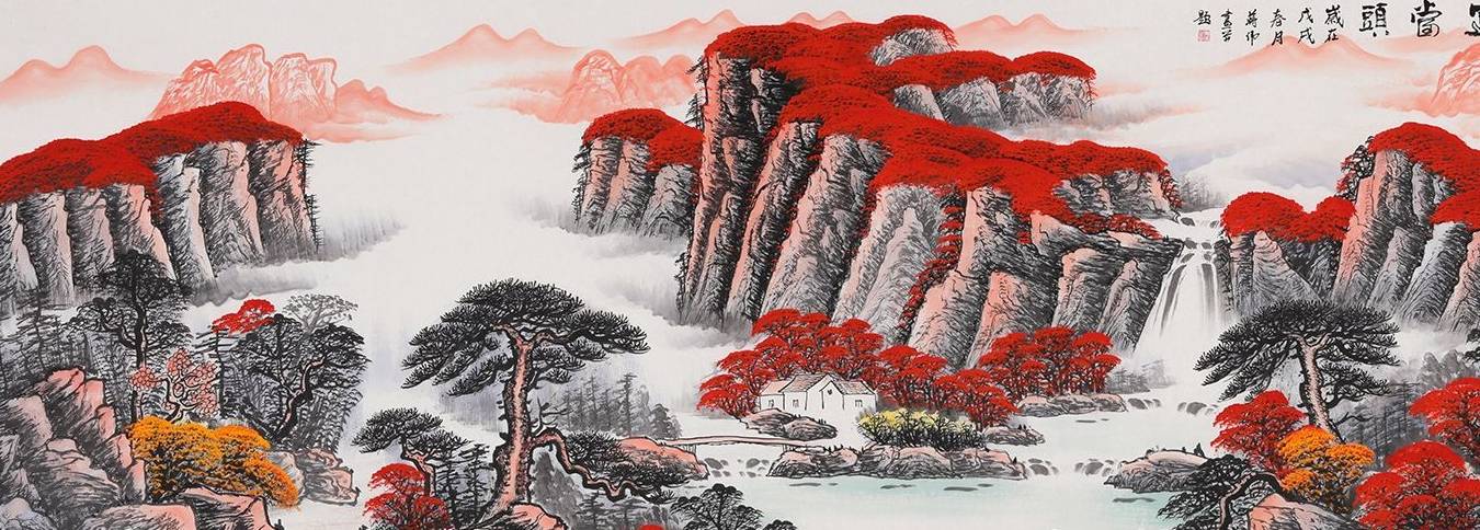 "红"运装饰画之鸿运聚宝盆,新年挂家中会有新气象_画