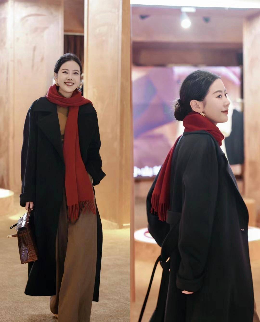 有品位的女性很少使用黑白配色,今年尝试红黑配,养眼又高级_红色_黑色