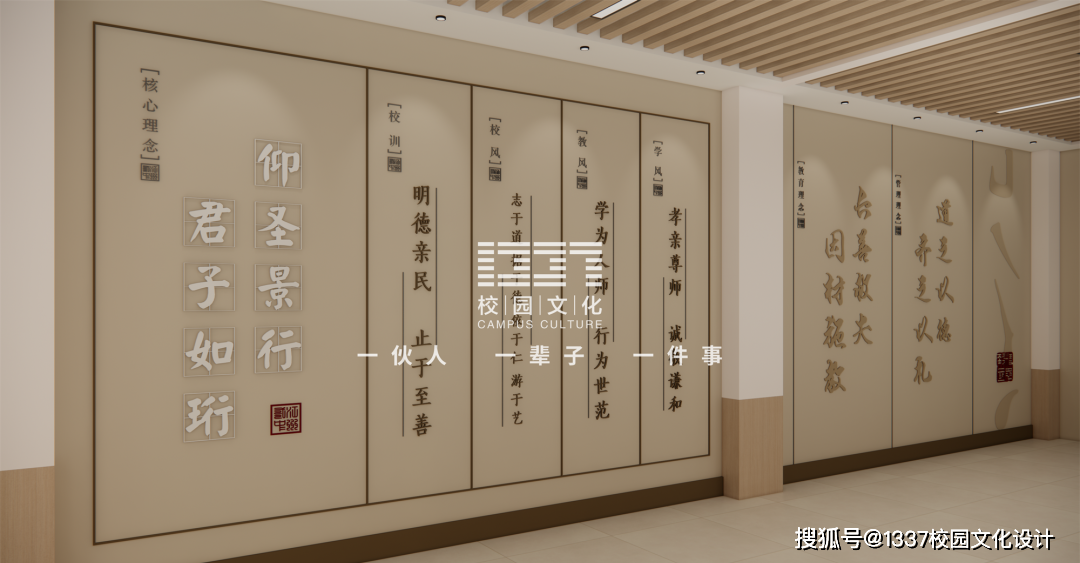 仰圣景行 君子如珩 | 国学文化长廊设计案例