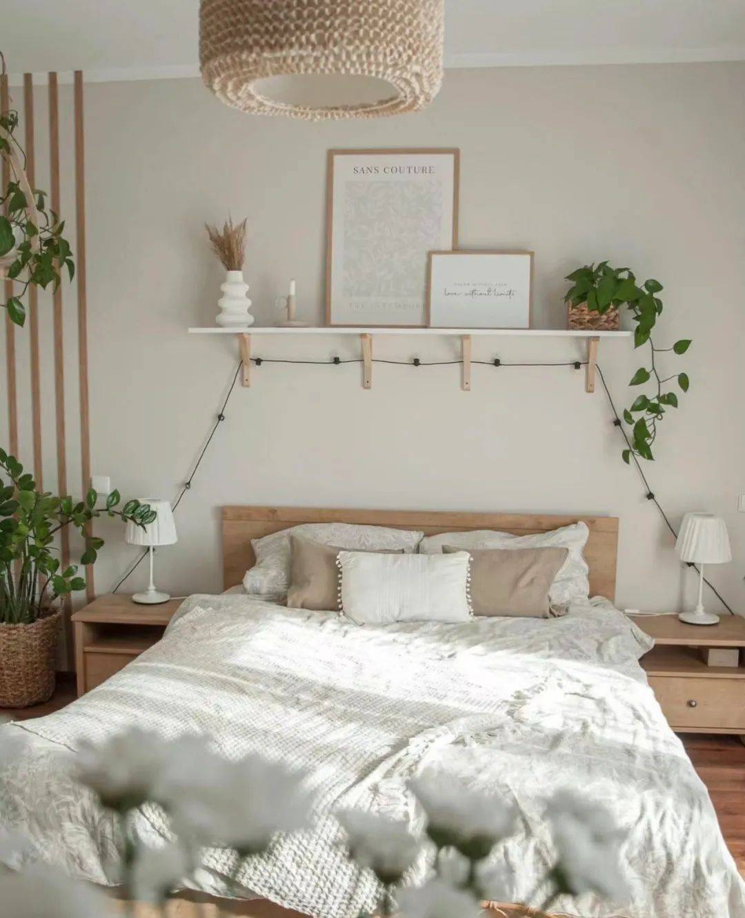 床头背景墙,除了挂画,还可以挂什么?_装饰_卧室_空间