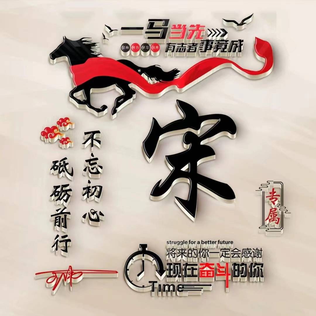 姓氏头像第173期,2024步步登高新款励志个性签名头像,请查收