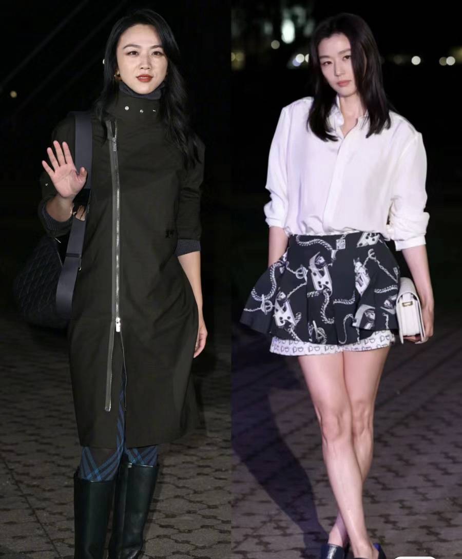 全智贤vs汤唯:伦敦时装周的东方风采,两人贴面挽手似闺蜜