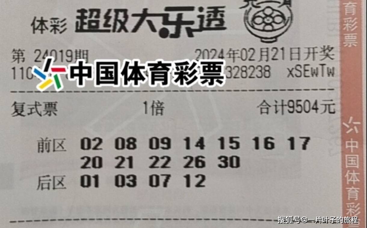 66倍单挑6亿巨奖,大乐透第24019期晒票:挫折教会我们坚强和勇敢!